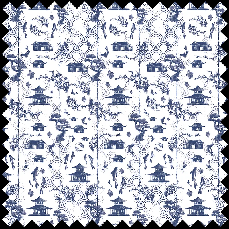 Blue Imari Fabric
